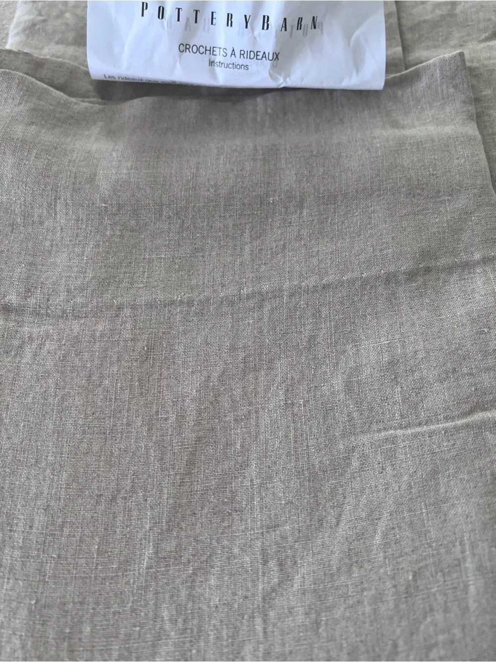 Pottery Barn New 2 Panels Classic Flax Linen Curtain/Drape Set in Dark Flax (Tan
